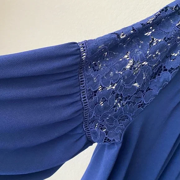 Lane Bryant, Size 22/24, Long Sleeve, Navy, Lace Top - Picture 5 of 10